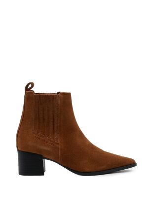 Copenhagen Studios dames enkellaarsjes bruin suede