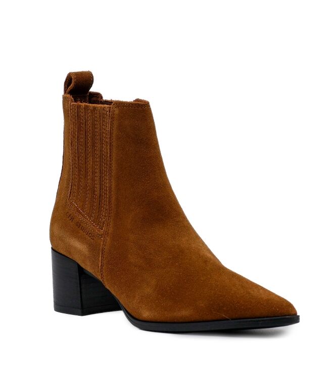 Copenhagen Studios  Dames Enkellaarsjes Bruin Suede 