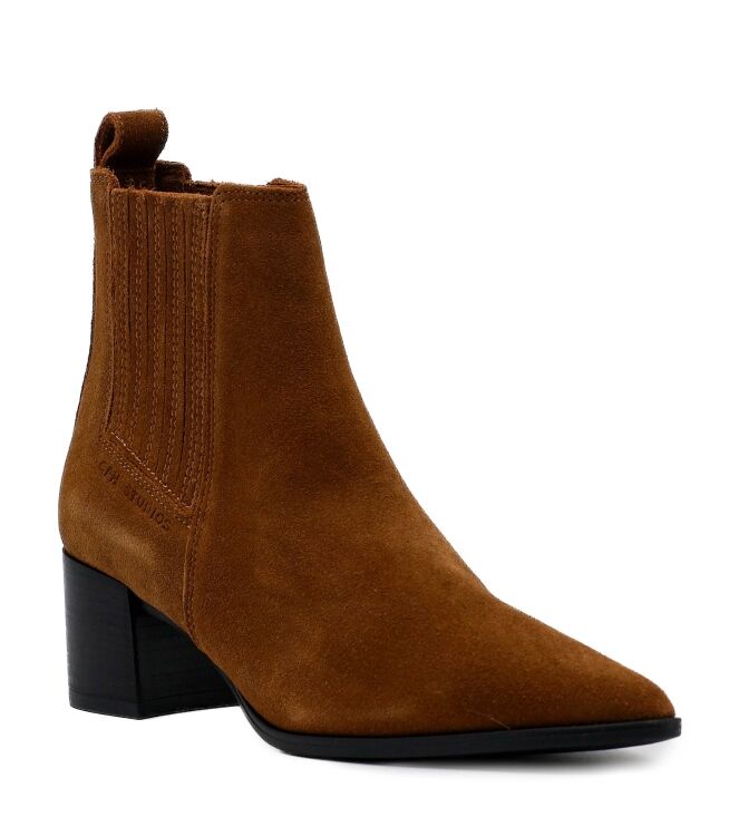 Copenhagen Studios  Dames Enkellaarsjes Bruin Suede 