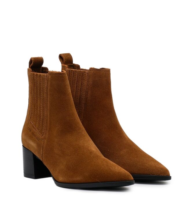 Copenhagen Studios  Dames Enkellaarsjes Bruin Suede 