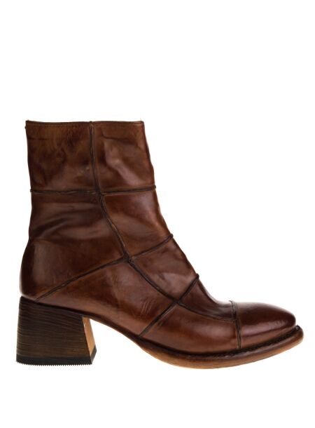 Cordwainer Dames enkellaarsjes cognac