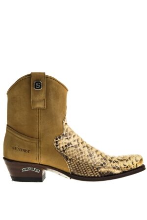 Sendra Boots dames enkellaarsjes naturel