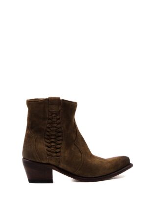 Cordwainer dames enkellaarsjes cognac