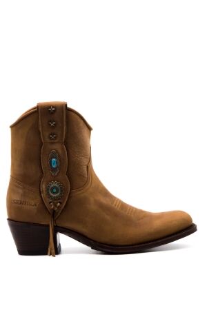 Sendra Boots dames enkellaarsjes naturel