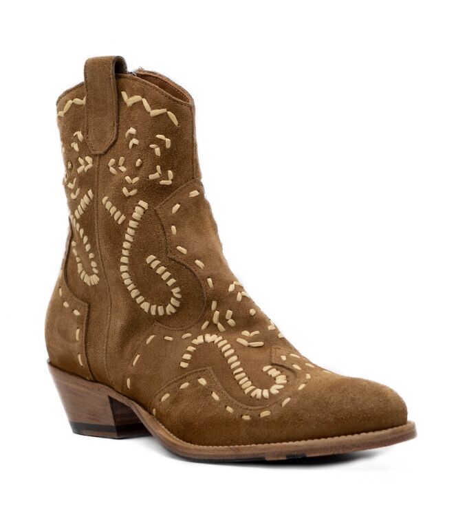 Jo Ghost Dames Enkellaarsjes in Naturel online kopen