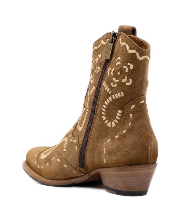 Jo Ghost Dames Enkellaarsjes in Naturel online kopen