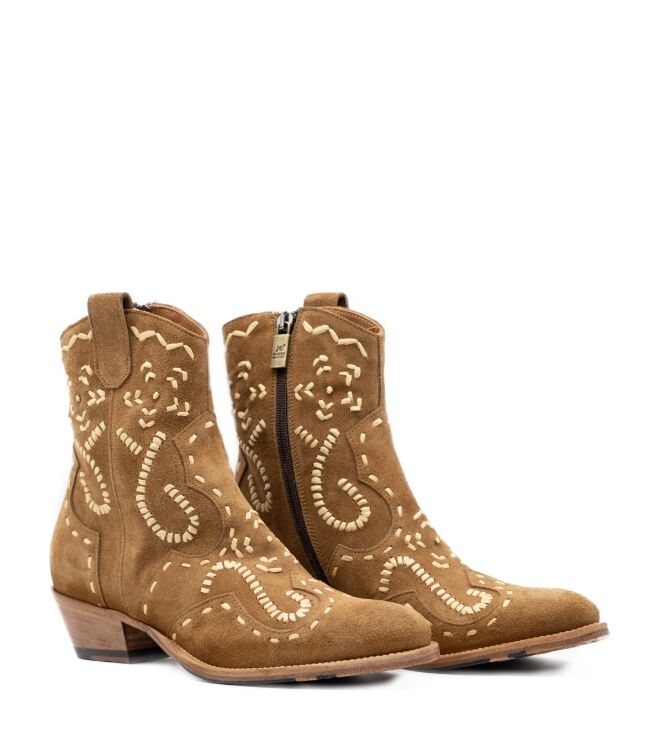 Jo Ghost Dames Enkellaarsjes in Naturel online kopen