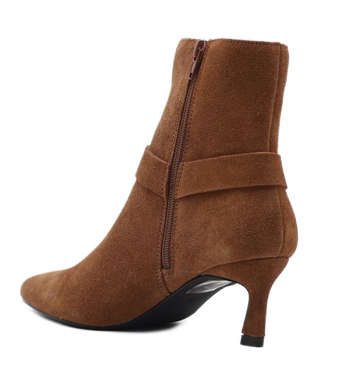 La Strada La Strada dames enkellaarsjes bruin Cognac Cow Suede La Strada Dames Enkellaarzen in Naturel online kopen