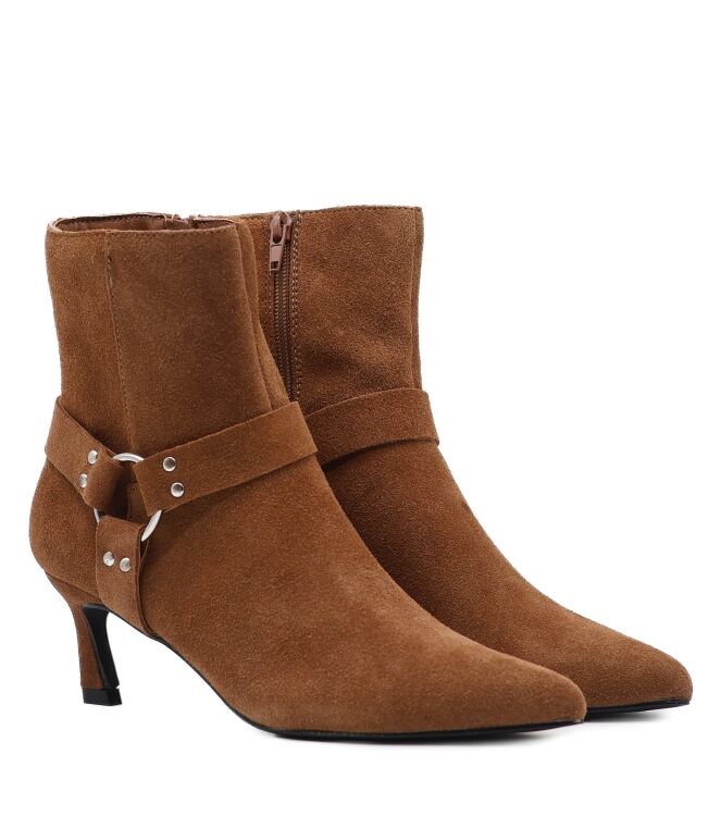 La Strada La Strada dames enkellaarsjes bruin Cognac Cow Suede La Strada Dames Enkellaarzen in Naturel online kopen