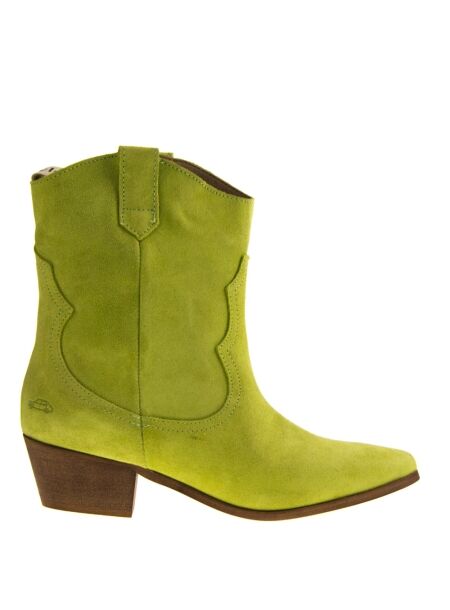 Belang Dames enkellaarsjes groen suede