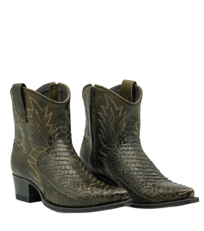 sendra boots sendra boots dames enkellaarsjes groen Piton Barr Flora Salvaje Oliva sendra boots Dames Enkellaarsjes Groen