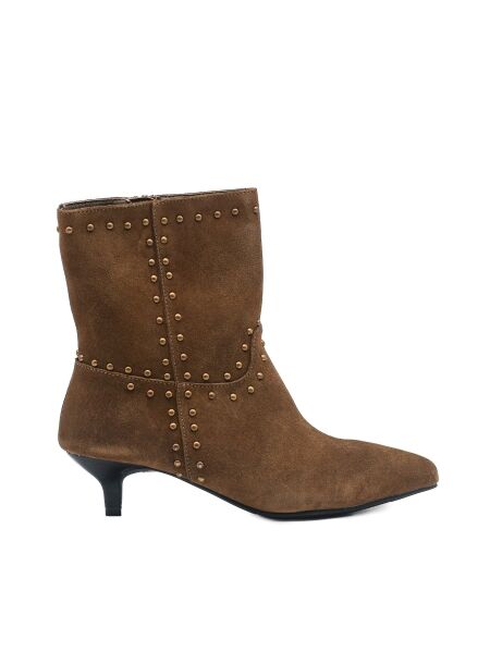 La strada Dames enkellaarsjes groen suede