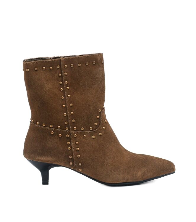 La Strada La Strada dames enkellaarsjes groen suede Kaki Cow Suede La Strada Dames Enkellaarzen Gevoerd in Groen online kopen