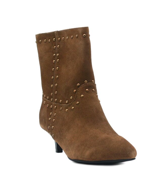 La Strada La Strada dames enkellaarsjes groen suede Kaki Cow Suede La Strada Dames Enkellaarzen Gevoerd in Groen online kopen