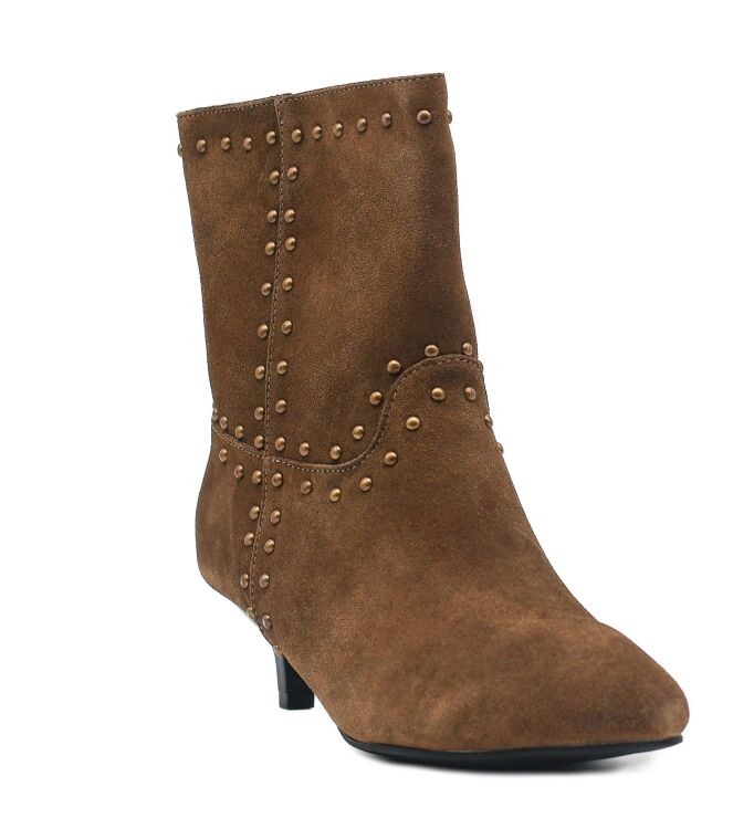 La Strada La Strada dames enkellaarsjes groen suede Kaki Cow Suede La Strada Dames Enkellaarzen Gevoerd in Groen online kopen