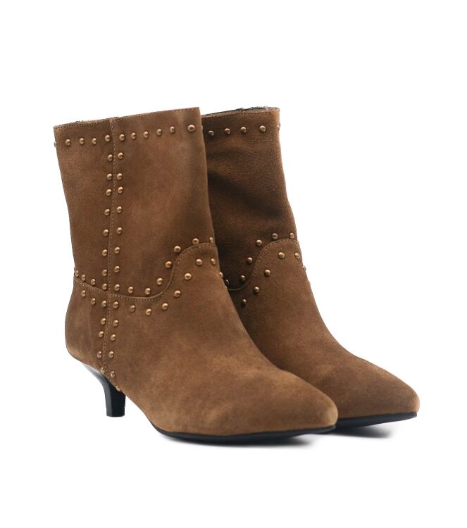 La Strada La Strada dames enkellaarsjes groen suede Kaki Cow Suede La Strada Dames Enkellaarzen Gevoerd in Groen online kopen