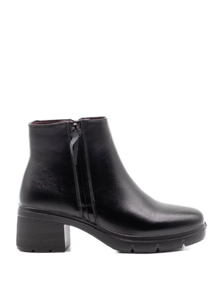 The happy monk Dames enkellaarsjes op hak zwart