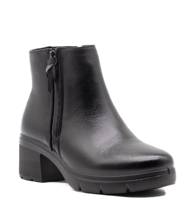 The Happy Monk The Happy Monk dames enkellaarsjes op hak zwart Negro The Happy Monk Dames Enkellaarsjes in Zwart online kopen