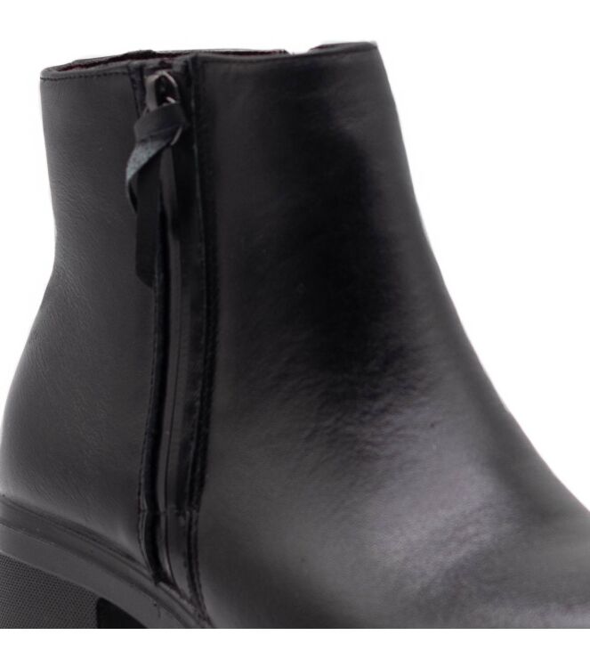 The Happy Monk The Happy Monk dames enkellaarsjes op hak zwart Negro The Happy Monk Dames Enkellaarsjes in Zwart online kopen