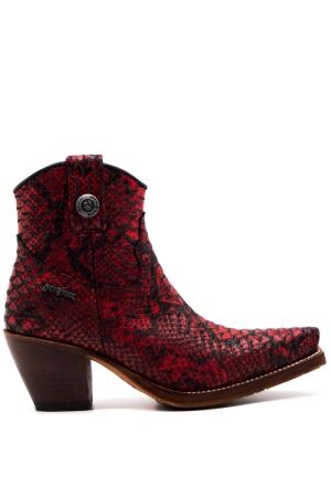 New Rock dames enkellaarsjes rood