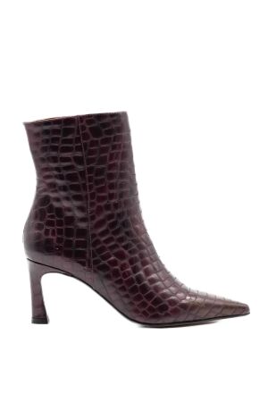 Angel Alarcon dames enkellaarsjes donker rood