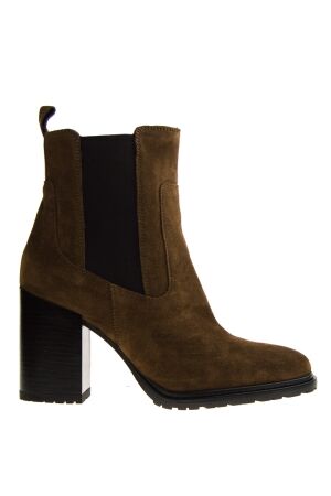 Carmens dames enkellaarsjes bruin suede