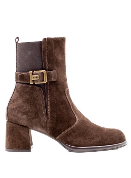 Nerogiardini Dames enkellaarsjes bruin suede