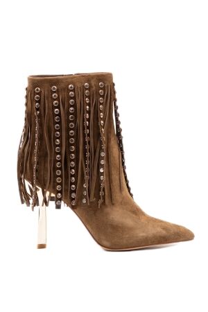 Alma en Pena dames enkellaarsjes bruin suede