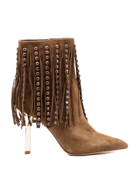 Alma en pena Dames enkellaarsjes bruin suede