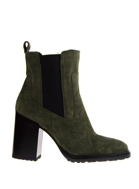 Carmens Dames enkellaarsjes groen suede