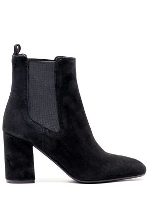 Carmens dames enkellaarsjes zwart suede