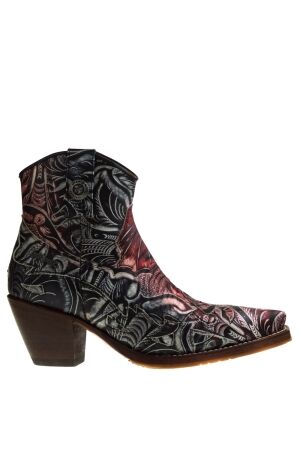 New Rock dames westernboots rood combi