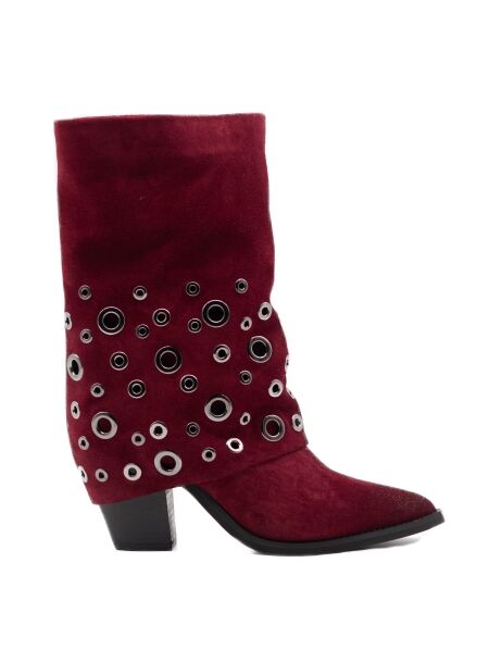 Julie dee Dames enkellaarsjes rood suede