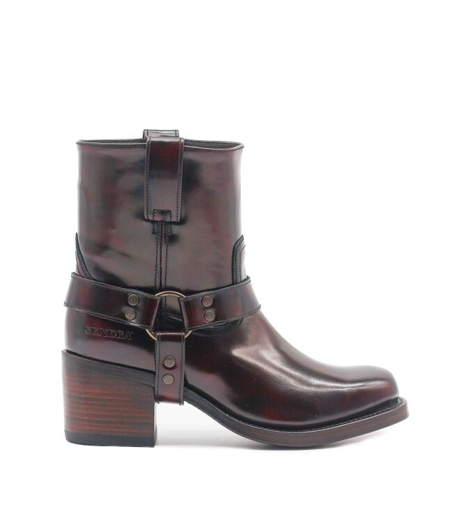 Sendra Boots Sendra Boots dames enkelboots donker rood Florentic Fuchsia Sendra Enkellaarsjes met Hak in Bordeaux Red online kopen