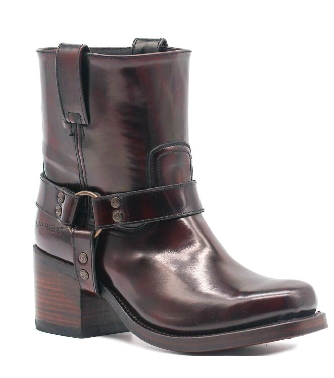 Sendra Boots Sendra Boots dames enkelboots donker rood Florentic Fuchsia Sendra Enkellaarsjes met Hak in Bordeaux Red online kopen