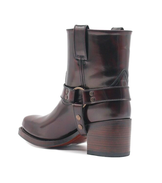 Sendra Boots Sendra Boots dames enkelboots donker rood Florentic Fuchsia Sendra Enkellaarsjes met Hak in Bordeaux Red online kopen