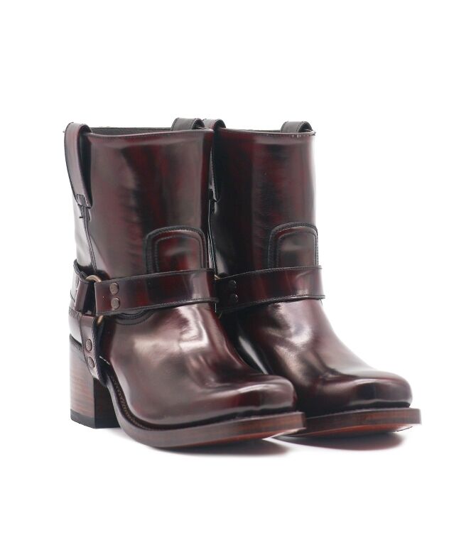 Sendra Boots Sendra Boots dames enkelboots donker rood Florentic Fuchsia Sendra Enkellaarsjes met Hak in Bordeaux Red online kopen