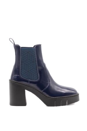 Art dames enkellaarsje blauw