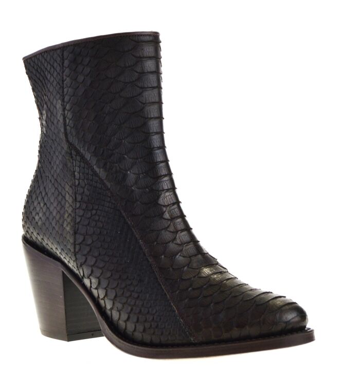 Tony Mora Tony Mora dames enkellaarsjes bruin piton Ption Cafe Mate Tony Mora Juana Dames Western Enkellaarsjes in Bruin online kopen