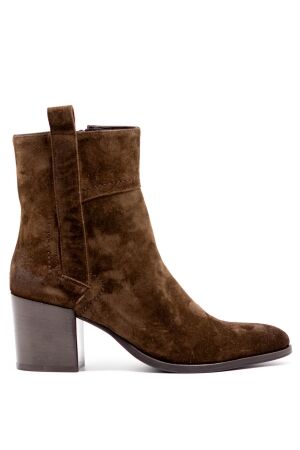 Rossano Bisconti dames enkellaarsjes bruin suede
