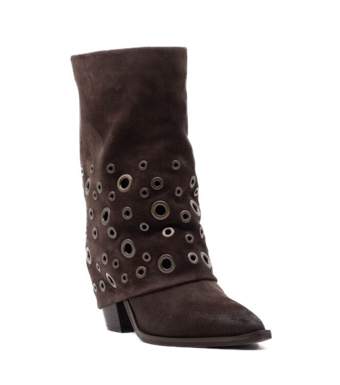 Julie Dee Julie Dee dames enkellaarsjes kap bruin Crosta Corvino Julie Dee Enkellaarsjes met Hak in Bruin online kopen