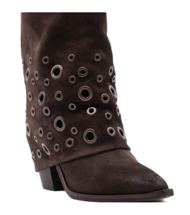 Julie Dee Julie Dee dames enkellaarsjes kap bruin Crosta Corvino Julie Dee Enkellaarsjes met Hak in Bruin online kopen