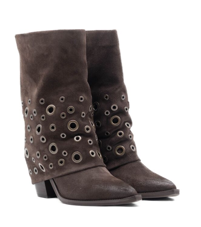 Julie Dee Julie Dee dames enkellaarsjes kap bruin Crosta Corvino Julie Dee Enkellaarsjes met Hak in Bruin online kopen