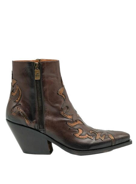 Jo ghost Dames enkellaarsjes bruin combi
