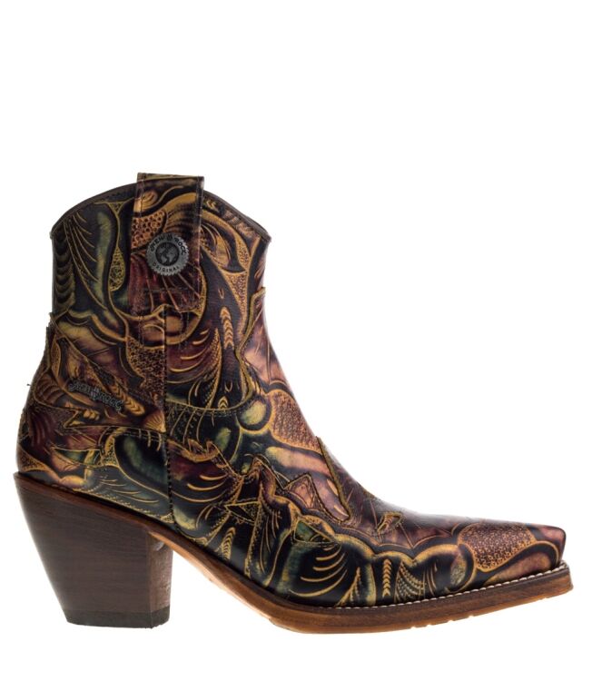 new rock New Rock High Heel Ankle Boots Natural for Women Mexico Cuero