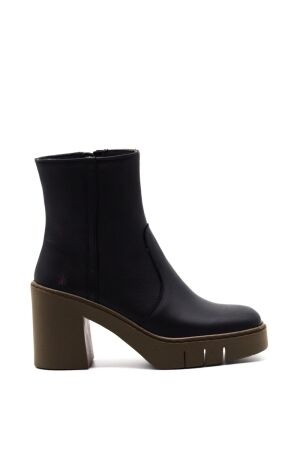 art Art Platform Ankle Boots Black for Women