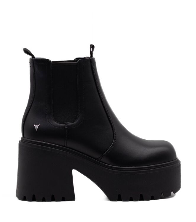 Windsor Smith Windsor Smith dames enkellaars zwart Black Windsorsmith Dames Platform Enkellaarzen in Zwart online kopen