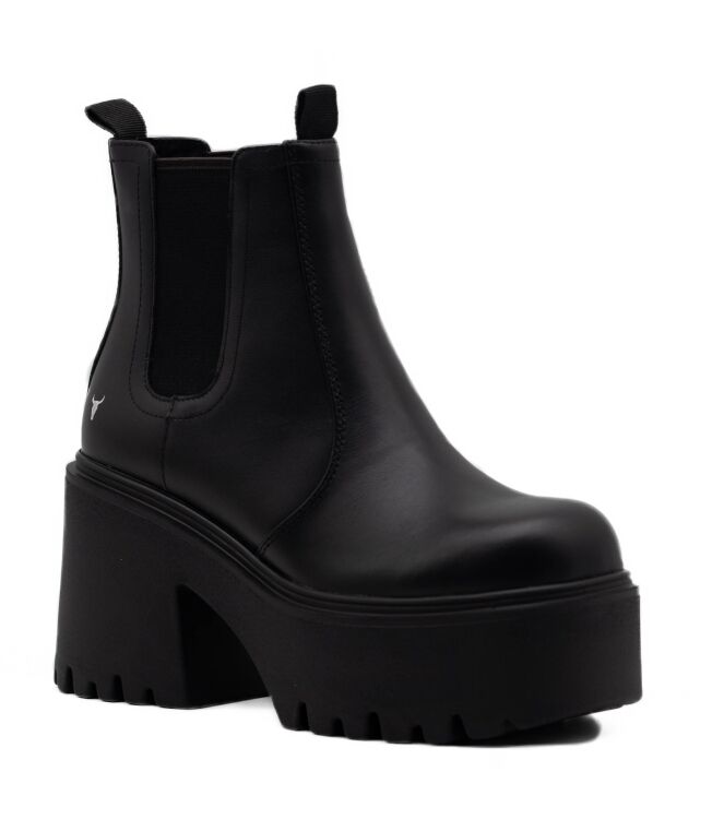 Windsor Smith Windsor Smith dames enkellaars zwart Black Windsorsmith Dames Platform Enkellaarzen in Zwart online kopen