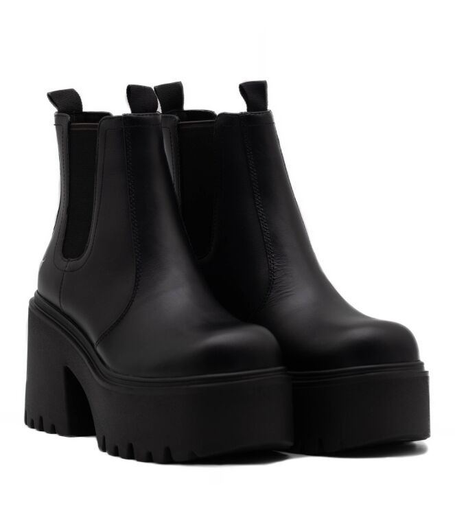 Windsor Smith Windsor Smith dames enkellaars zwart Black Windsorsmith Dames Platform Enkellaarzen in Zwart online kopen