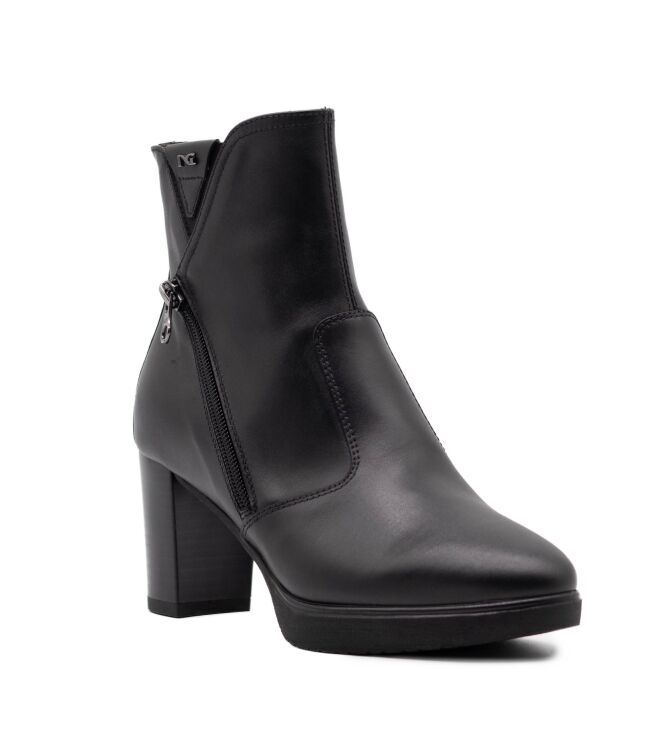 NeroGiardini NeroGiardini dames enkellaars plateauzool zwa Guanto Col Nero Nero Giardini Dames Platform Enkellaarzen in Zwart online kopen